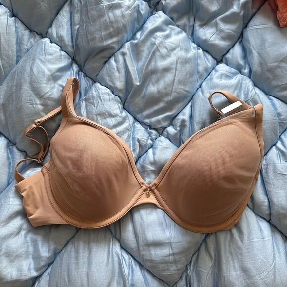 Third Love Womens 24/7 Underwire Classic Uplift Plunge Bra Taupe Size 30G NWT - Picture 2 of 3